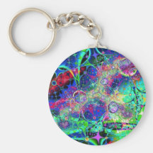 Art de fractale d'arc-en-ciel porte-clef