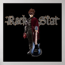 Art de grunge de vedette du rock affiche
