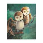 Art de hibou d'amis de hibou impression sur toile
