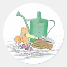 Art de jardin d'outils de jardin autocollant