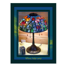 Art de lampe de tulipe de Tiffany Carte Postale