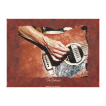 Art de mur de mélomane de Guitare-Joueur Toiles Tendues Sur Châssis