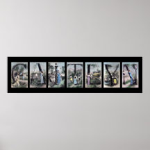 Art de nom de lettre d'alphabet de CAITLYN Posters