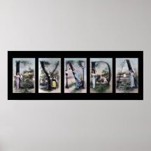 Art de nom de lettre d'alphabet de LYNDA Posters