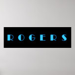 Art de nom de lettre d'alphabet de ROGERS Affiche
