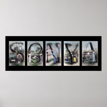 Art de nom de lettre d'alphabet de SONYA Posters