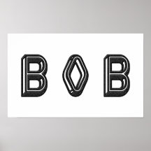 Art de nom de lettre d'alphabet posters