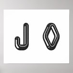 Art de nom de lettre d'alphabet affiches