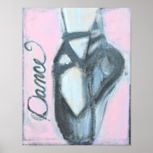 Art de pantoufle de ballet affiche