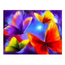 Art de peinture de défilé de papillon - multi cartes postales