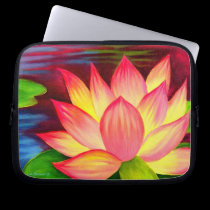 Art de peinture de fleur de Lotus de rose de douil pochettes électroniques