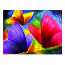 Art de peinture de papillon - multi carte postale
