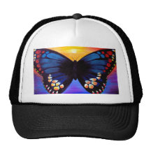 Art de peinture de papillon - multi casquette de camionneur