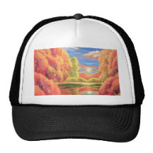 Art de peinture de paysage - multi casquettes de camionneur