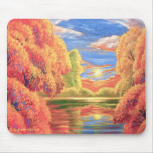 Art de peinture de paysage - multi tapis de souris