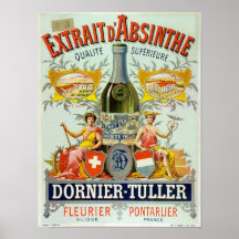 Art de poster vintage de d'Absinthe d'Extrait