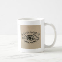 Art de publicité antique d'oeil tasse