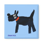 Art de réfrigérateur : Aimant bleu de chien de Bel magnets