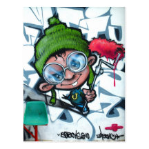 ART de rue Carte Postale