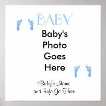 Art de toile d'empreintes de pas de bébé poster