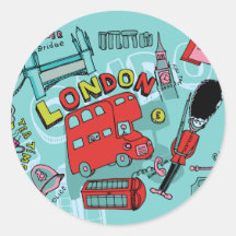 Art de voyage de l'Angleterre Royaume-Uni de ~ de  Autocollants