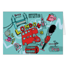 Art de voyage de l'Angleterre Royaume-Uni de ~ de  Carte