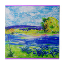 art de wildflowers de bluebonnet carreaux