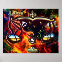 Art de zodiaque de Balance Poster