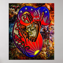 Art de zodiaque de Bélier Affiches
