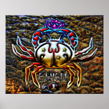 Art de zodiaque de Cancer Poster
