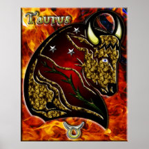 Art de zodiaque de Taureau Posters