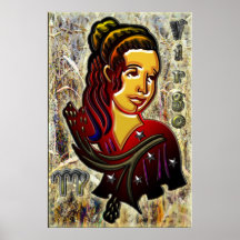 Art de zodiaque de Vierge Posters