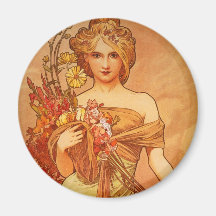 Art déco d'Alphonse Mucha Aimants