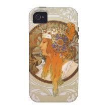 Art déco d'Alphonse Mucha Étui iPhone 4