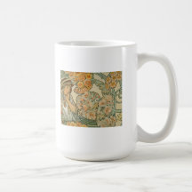 Art déco d'Alphonse Mucha Tasses