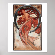 Art déco de danse de Mucha Posters