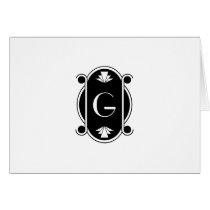 Art déco décoré d'un monogramme cartes