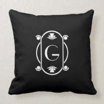 Art déco décoré d'un monogramme oreillers american