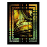 Art déco en vert et or carte postale