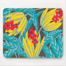 Art déco floral Mousepad #2 Tapis De Souris