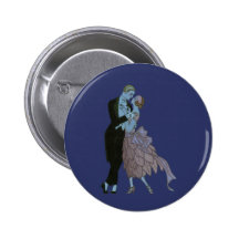 Art déco vintage, danse de mariage d'amour de nouv badge