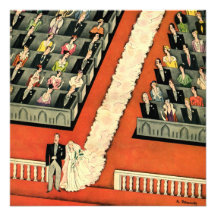 Art déco vintage épousant, nouveaux mariés de mari invitations personnalisées