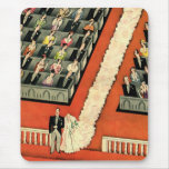 Art déco vintage épousant, nouveaux mariés de mari tapis de souris