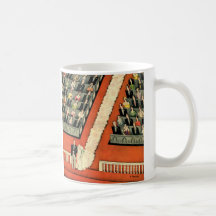 Art déco vintage épousant, nouveaux mariés de mari tasse à café