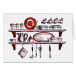 Art démodé lunatique de cuisine carte