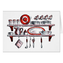 Art démodé lunatique de cuisine carte