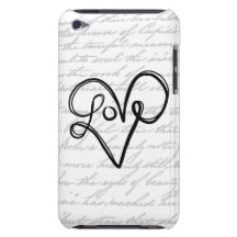 Art des textes de typographie d'amour étui iPod touch