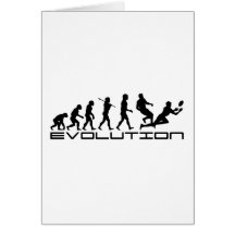 Art d'évolution de sport de rugby carte de vœux