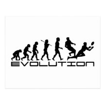 Art d'évolution de sport de rugby carte postale