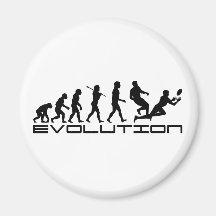 Art d'évolution de sport de rugby magnets pour réfrigérateur